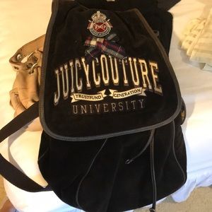 Juicy couture backpack brown velvet